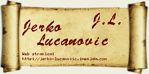 Jerko Lučanović vizit kartica
